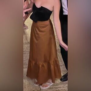 Anthropologie/Hutch Bow-Tie Strapless Maxi Dress